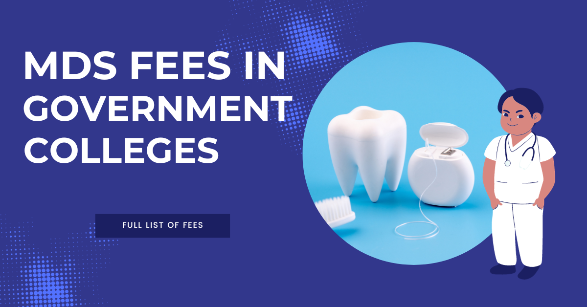 MDS Fees in Government Colleges Banner