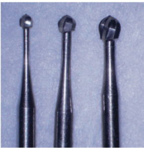 Round carbide bur used in access cavity preparation